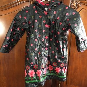 Baby Gap Girls 5 Floral Rain Coat Jacket Lined